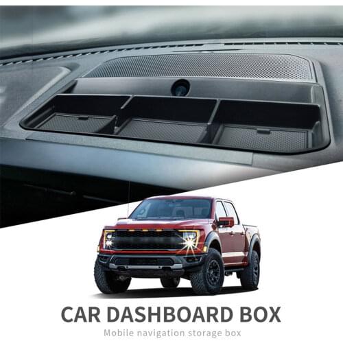 For Ford F-Series F-150 Lobo P702 MK4 2021 2022 Central Dashboard Storage Box Console Flocking Organizer Containers Accessories
