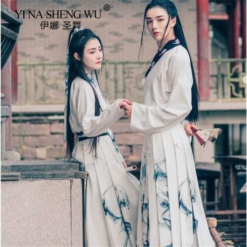 Hanfu Japanese Embroidery Women Men Samurai Costume Cosplay Retro New Cardigan Yukata Traditional Chinese Hanfu Cosplay Clothes