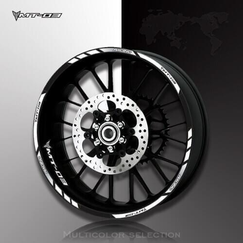 Hot sell Motorcycle wheel decals stickers rim stripe front rear wheels For YAMAHA MT-03
