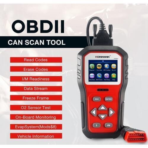 KONNWEI KW860 OBD2 Diagnostic Tool Car Scanner Diagnostic Tool Automotive Scanner Car Tools Multinational Language