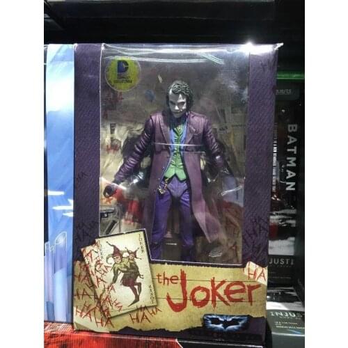 Hot sell 18cmThe Dark Knight The Joker Heath Ledger PVC Figure Toys gift Model for Children 7inches joker Figure