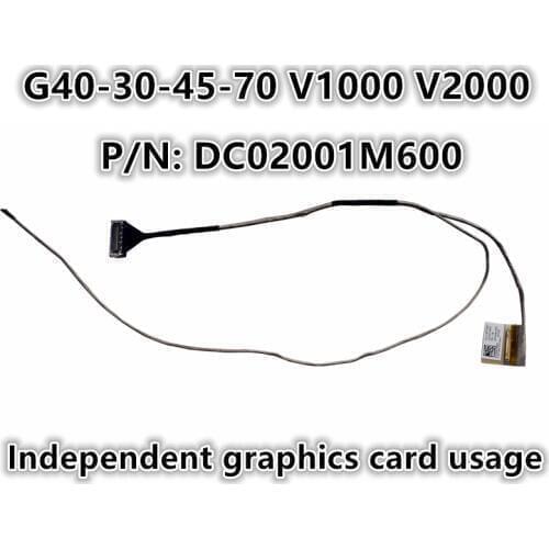 New Laptop LCD LED LVDS Video Screen Display Flex wire Cable For Lenovo G40-30 G40-45 G40-70 V1000 V2000 P/N:DC02001M600