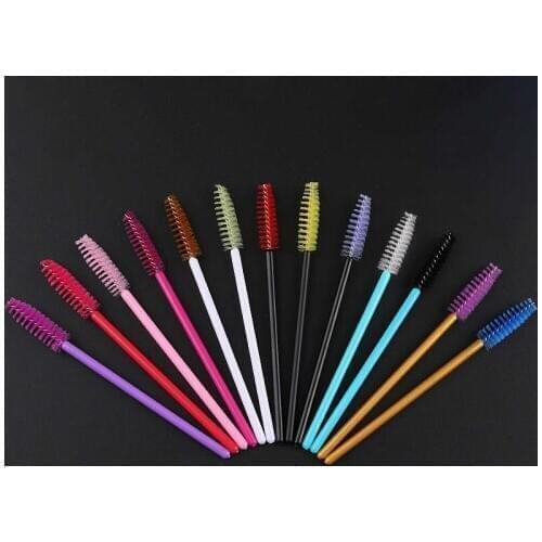 Hot 50pcs/set Eyelash Brushes Makeup Brushes Disposable Mascara Wands Applicator Spoolers Eye Lashes Cosmetic Brush Makeup Tools