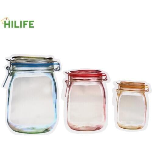Food Grade Plastic Storage Zipper Food Snack Pouches Zip Lock Bag Stand Up Bag Storage Bag Smell Proof Clip