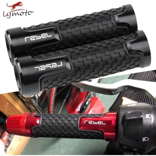 7/8''22mm Motorcycle Accessories Anti-Skid Handle Bar Grip Rubber Handlebar Grip For Honda REBEL CMX250C CMX300 CMX500 2017 2018