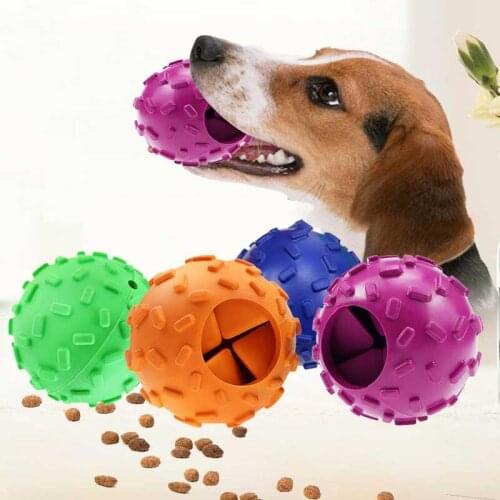 Dog chew molar toy Leak food ball interactive rubber for dogs training interactive teeth cleaning bite resistant molar treat toy