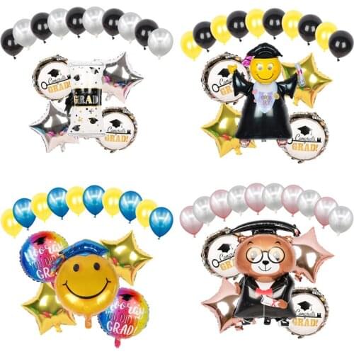 Graduation Balloons Graduation Party Decorations Doctorial Hat Balloons commemorate trophy Star Shape foil helium ballons globos