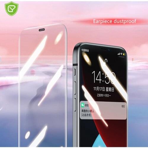 With dust filter protective Glass For iphone 12 Pro Max Screen Protector Full Clear Rimless 2.5D Arc Tempered glass For 12 mini