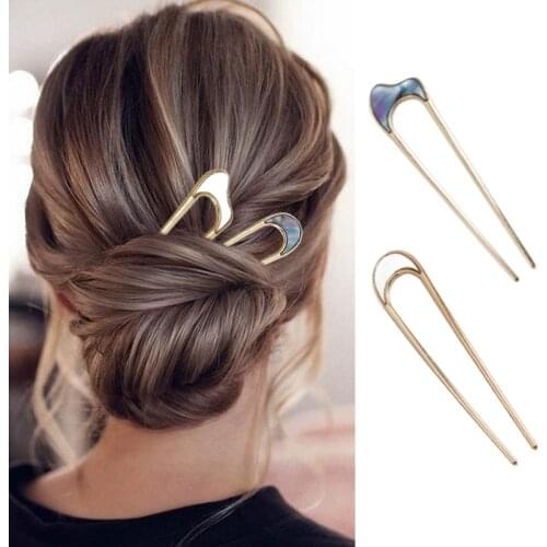Japan Hair Sticks Women Hairclip Simplicity Colorful U Shape Girls Hairpins Hair Sticks Hair Accessories Headwear New