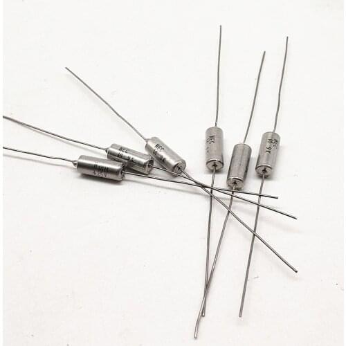 1pcs 25V 10uF Axial silver shell tantalum electrolytic capacitor 25V10uF