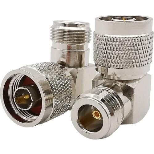 1Pcs N Male to N Type Female Jack Right Angle Connector RF Coax Coaxial Adapter N Type Adapter N Plug Jack Connector