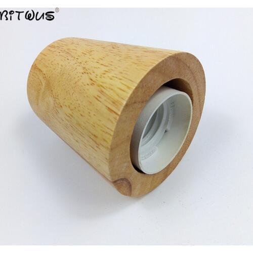 10pc/lot wood lamp base E27 socket Chandelier light Hanging holder led pendant lamp DIY wood ceiling lighting accessories