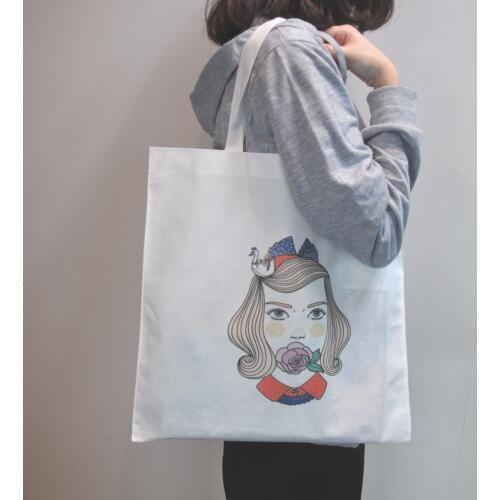 10pcs/lot wholesale Sublimation diy blank customize Print Bag Eco Shopping Bag Reusable Eco bag Grocery Tote Shoulder Handbag