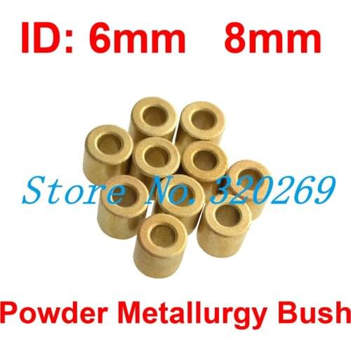 10PCS Inner Diameter 6 8Mm Brass Bushing Guide Sleeve Precision Copper Base Bearing