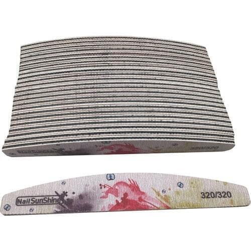 25pcs/lot 320/320 Strong Sandpaper Nail Buffer Washable Sanding Buffer Block Double-sided Cuticle Remover Manicure Tool