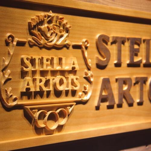 Stella Artois Beer 3D Wooden Signs