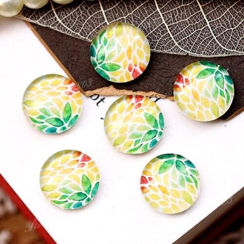 40PCS 12mm)/Round12mm 20mm 25mm 30mm Glass Cabochon DIY For jewelry finding Cameo Setting,Dome Flat Back Beads-301-9