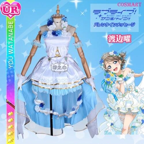 Anime Lovelive Sunshine!! Aqours Wedding Dress You Yoshiko Riko Kanan Mari Chika Cosplay Costume Halloween Suit For Women Outfit