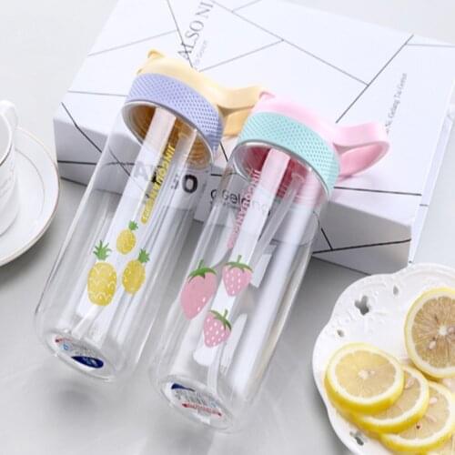 Student Water Cup Drinking Bottle With Straw Lid Boys And Girls Water Bottles For School Outdoor Portable Sport Water Bottle