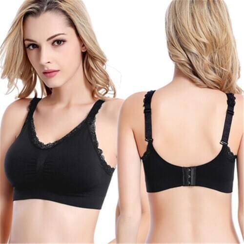 Seamless large size no steel ring lace adjustment under the gathering anti-droop Bra Movement Sleep Bra Lingerie D8720