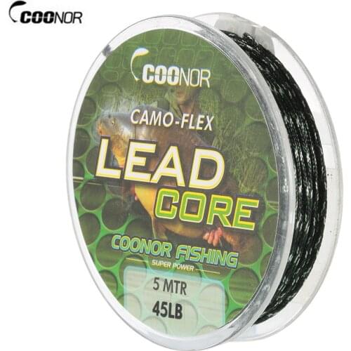 COONOR Fishing Lines 35/45/55lb 5m Super Strong Leadcore Braided Multifilament Fishing Line Carp Fishing Wire for Carp Pesca