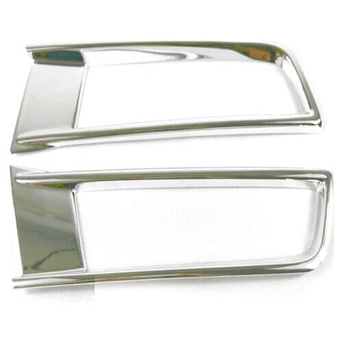 For VW Volkswagen Touran 2016 ABS Chrome Front Fog Lamp Modified Head Fog Light Cover Decoration Ring Car Accessory Car-styling