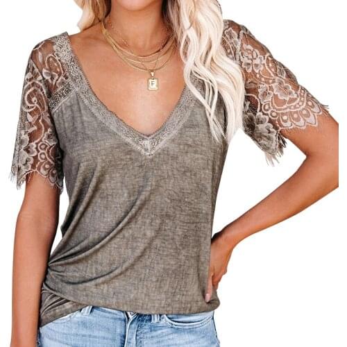 FANTIGO Lace Blouses