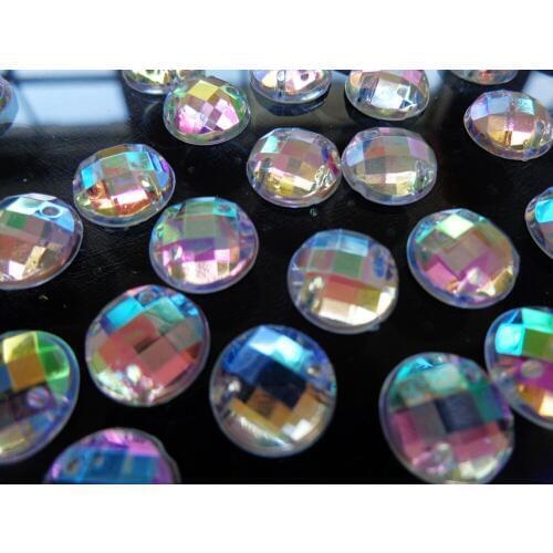 Hot sale Round 8mm clear AB colour rhinestones sew on crystal gem stones mesh flatback for dress 150pcs/lot