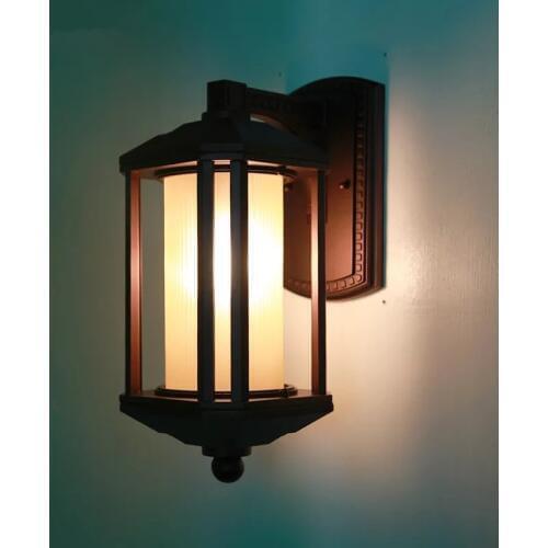 HAWBOIRRY Modern LED Novelty Outdoor Wall Light Fence Front Door Backyard Light E27 AC85-265v Light Landscape Lighting