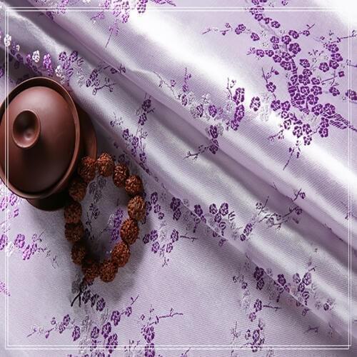 Brocade Fabric Damask Jacquard Apparel Costume Plum Blossom Upholstery Furnishing Curtain DIY Clothing Material BY meter