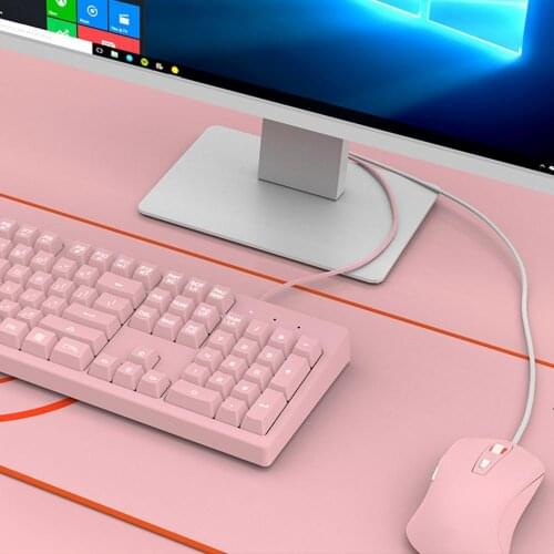 104 Key Keyboard Case Pink Button Switch keycap Office Growing Gaming Keypad Game Player Mechanical Keyboard For DKS100