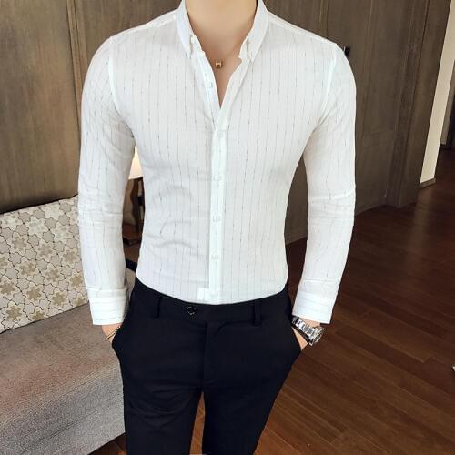 Contracted stripe of new fund of 2017 autumn winters A238-1 - CS28P60 long-sleeved men shirt