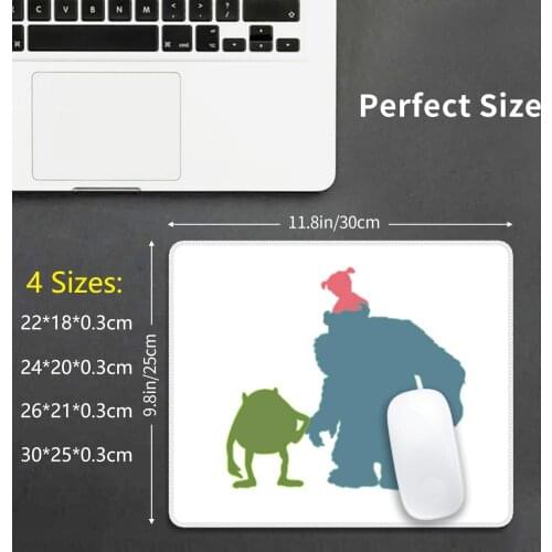 Mike , Sully , And Boo Mouse Pad DIY Print Cushion Monster Monsters Inc Pink Green Blue Purple Movie Monsters