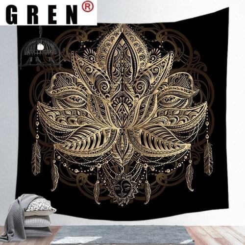 GREN Mandala Buddhism Tapestry Wall Hanging Covering Rugs Background Cloth Beach Mat Blanket Bedroom Dorm Home Decor 32 styles