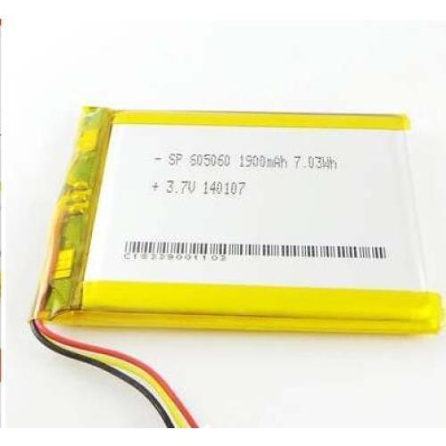 3.7V lithium polymer battery 605060 065060 GPS navigator MP3 flat 3 wires line point reading machine Rechargeable Li-ion Cell