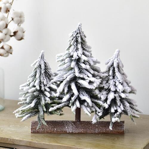 Christmas Artificial mini Tree Snowflake Tree Xmas Fake Tree Desktop Table decorations For Home New Year Ornaments Navidad Decor