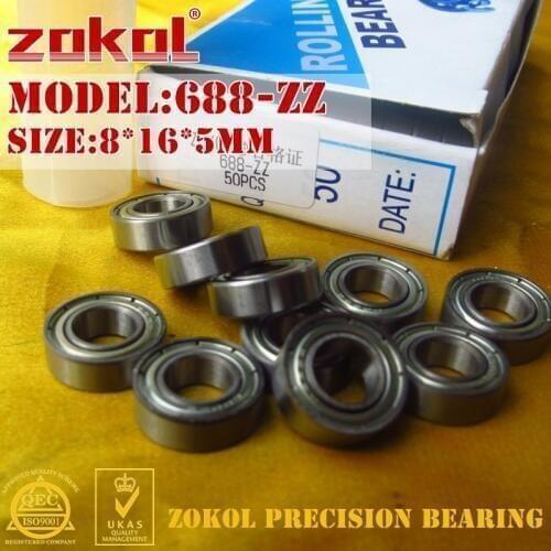 ZOKOL 688 ZZ 2RS 688RS 688 bearing Miniature 688ZZ P5Z4 Z1 Deep Groove ball bearing 8*16*4mm 8*16*5mm