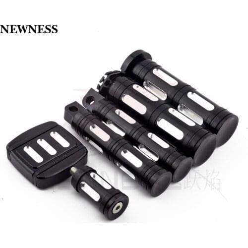 Motorcycle 1"25mm Aluminum CNC Handle Bar Hand Grips Footpegs shifter pegs Brake Pedal For Harley Sportster Touring Dyna Softail