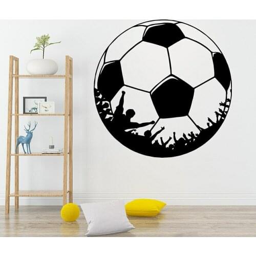 Cartoon Football Wall Sticker Home Decor Boys Children Room Vinyl Teen Room Headboard Wall Decals Gymnasium Decoration Z135