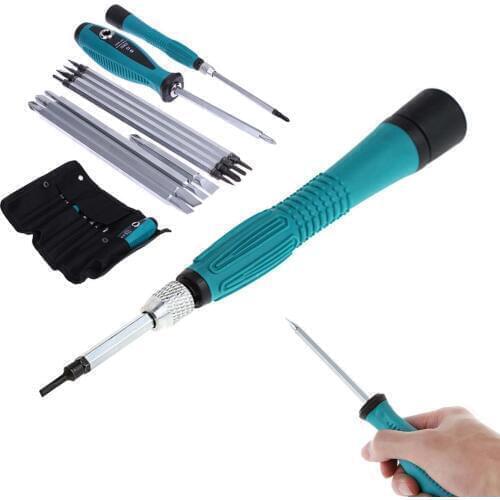 New 10Pcs Precision Magnetic Screwdriver Set Slotted Star Bits Repair Tools