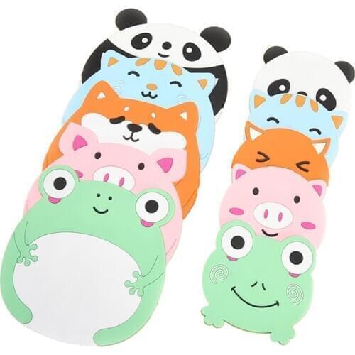 PVC cartoon drink coaster kitchen pad non-slip cup insulation soft coasters coffe cup table mats