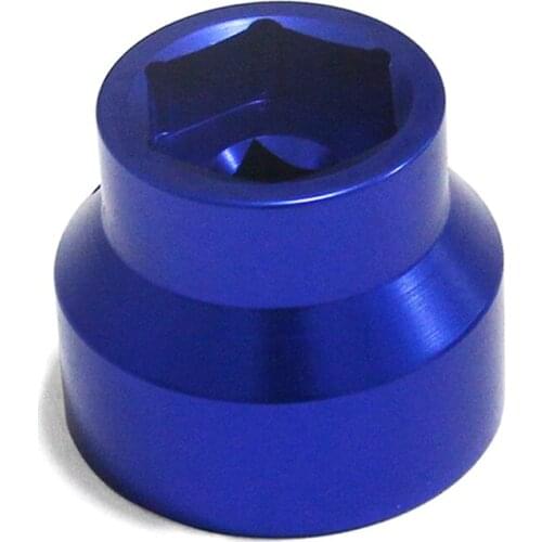 Oil Filter Socket 24/36mm Reversible Fuel Filter Cap Remover & Installer for 2003-2010 Ford 6.0L/6.4L Powerstroke (Blue)
