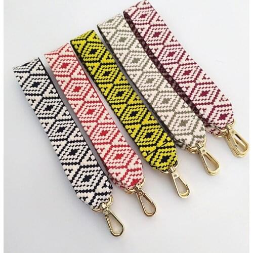 Colorful Ethnic Style 3.8CM Wide Shoulder Straps Underarm Bag Straps Non-adjustable Crossbody Bag Belts Fashion Bag Accessories