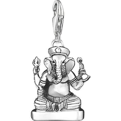 Silver Hinduism Ganesha Charms Pendants Fit Bracelet Necklace Bag, Trendy Religious Charm Fit Making Jewelry For Women Men Hindu