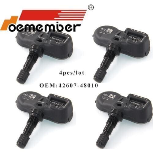 OEMEMBER 4pcs Car Tire Pressure Sensor 42607-48010 TPMS Monitoring System 4260748010 315Mhz