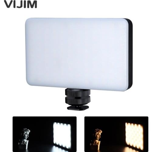 VIJIM VL120 Bi-color Temperature Mini LED Video Light 3200K-6500K Photography Fill-in Light Dimmable CRI95+ with Cold Shoe Mount