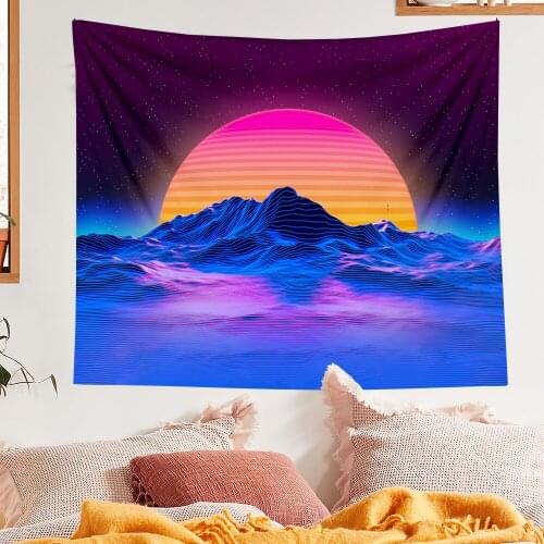 Boho Room Decor Hanging Cloth Beautiful Sunrise Tapestry Home Decoration Wall Hanging Hippie Tapestries Background