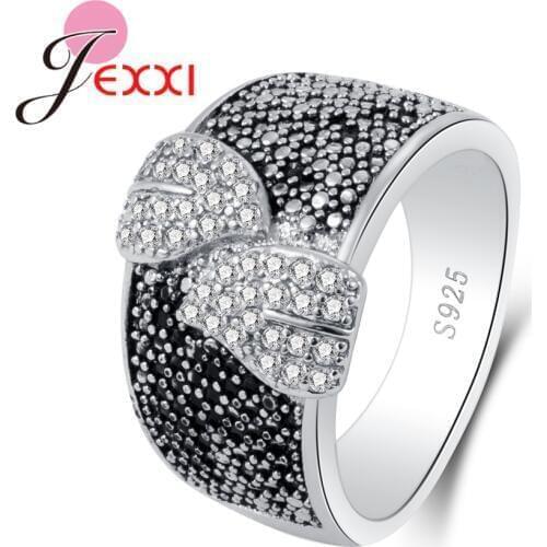 Wide Verge 925 Sterling Silver Geometric Ring With Full AAA Cubic Zirconia For Women Party Jewelry Accessories