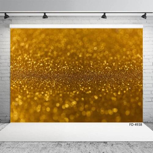 Golden Glitter Sand Bokeh Photographic Backdrop Custom Background Photo Studio for Children Prom Party Baby Shower Photophone