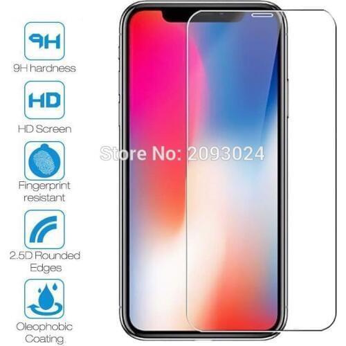 10Pcs Tempered Glass For iPhone X XS MAX XR 4 4s 5 5s SE 5c Screen Protective Film For iPhone 6 6s 7 8 Plus X Glass Protector